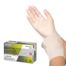 TRONEX 2869 Hybrid Small Plastic Disposable Gloves for Hair Coloring, Food Services, Nail Beauty Salons (200, Small)