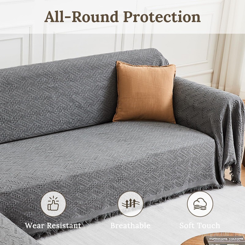 HOMERILLA Sectional Couch Covers 2 Pieces L Shaped Sofa Cover