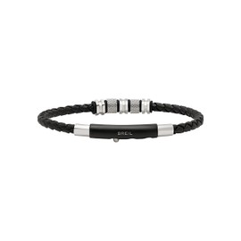 Breil Beil Jewelwehskollektion Men's Bracelet in Leather and Steel Colour Blue Electric Size - TJ3372, Hypoallergenic steel