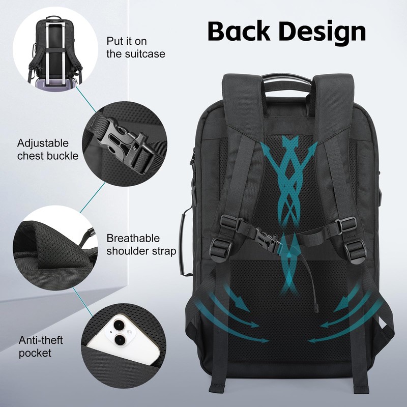 TANGCORLE Vacuum Compression Backpack with Pump, Extra Large Capacity 45L