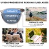 DEHOTRE Progressive Multifocal Reading Sunglasses Men No Line Bifocal Sun