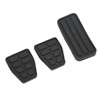 3pcs Clutch Brake Accelerator Pedal Pad Kit Rubber Black Flexible