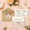Floral Greeting Cards with Envelopes, 24-Piece Set of Floral Themed