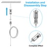 PATIKIL Cord Grip Connector 5 Set Adjustable Steel Wire Rope