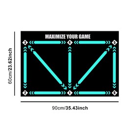 Football Training Pad, Non-Slip Football Mastery Mat with Shock Absorption, Large Dribble Control Practice Pad for Kids and Adults, Indoor Soccer Skill Development Mat