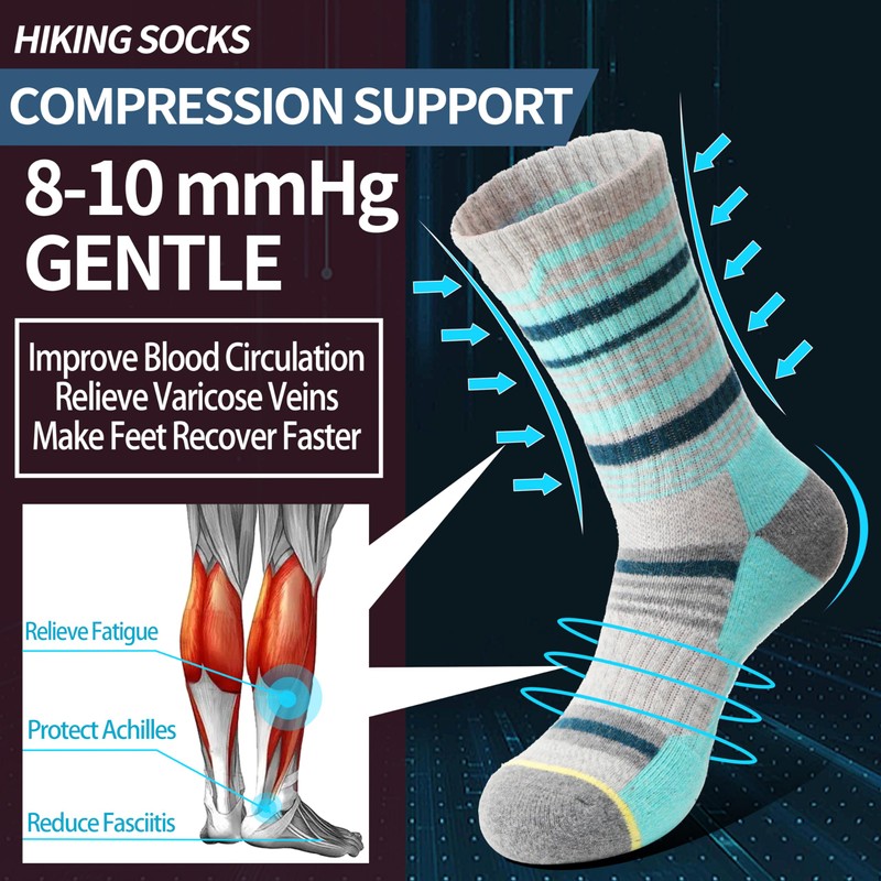 Anlisim Merino Wool Hiking Socks for Women Thermal Winter Warm