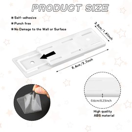 6 PCS Adhesive Punch Free Socket Holder, Wall Mount Power Strip Holder Surge Protector Power Strip Space-Saving and Easy to Install Cable Management Office Essentials for Wifi Router Tissue Box