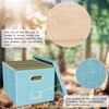 Oterri File Organizer Box with Lid, Portable Hanging File Box
