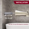 Westbrass E531D-1F-2-07 5-1/4" Reach Wall Mount Tub Spout with Front