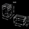 Lucky Interests 2 Pack Acrylic Reptile Cage, 4.7x4.7x7.9 inch Reptile