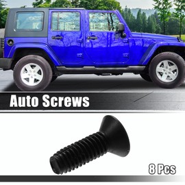 X AUTOHAUX 8pcs Auto Screws for Jeep Wrangler CJ7 YJ TJ 1976-2006 Fasteners Windshield Frame Hinge Tailgates Screw Door Bolts Mirror Window Hinges Nuts Torx Screw