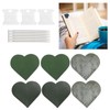 3 Set Page Corner HandMade HeartShaped Leather Bookmark Making Fabric