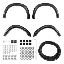 PHILTOP Fender Flare, Compatible with 2009-2018 Ram1500; 2019-2020 1500 Classic Paintable Smooth Matte Black Wheel Flares Set - 4Pcs