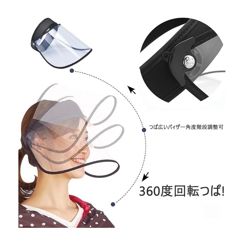 VitalBloom Rain Visor, Bicycle, Rain Hat, Rain Hat, Clear Visor,