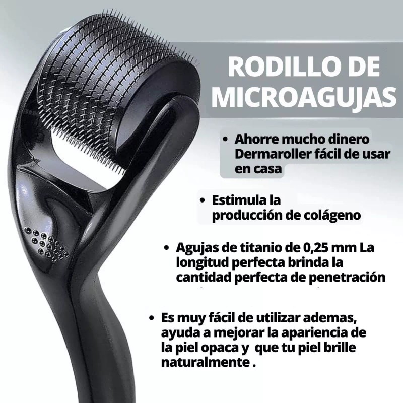 Veraly Rodillo Micro Agujas Dermaroller Crecimiento Pelo Barba F
