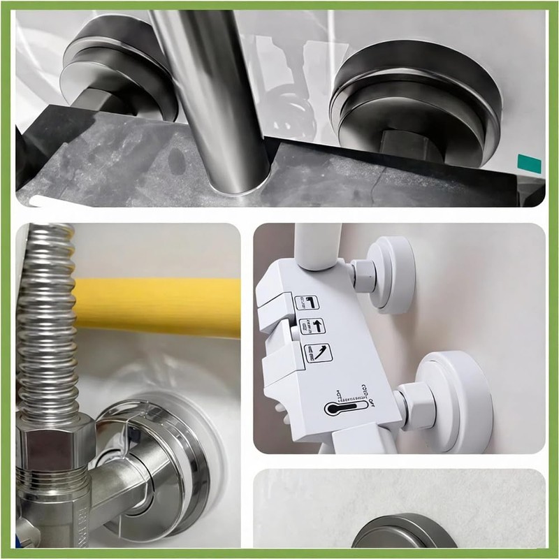 cuttable Wall Split Flange, Split ABS Lightweight Escutcheon Cover Plate,Chrome,for