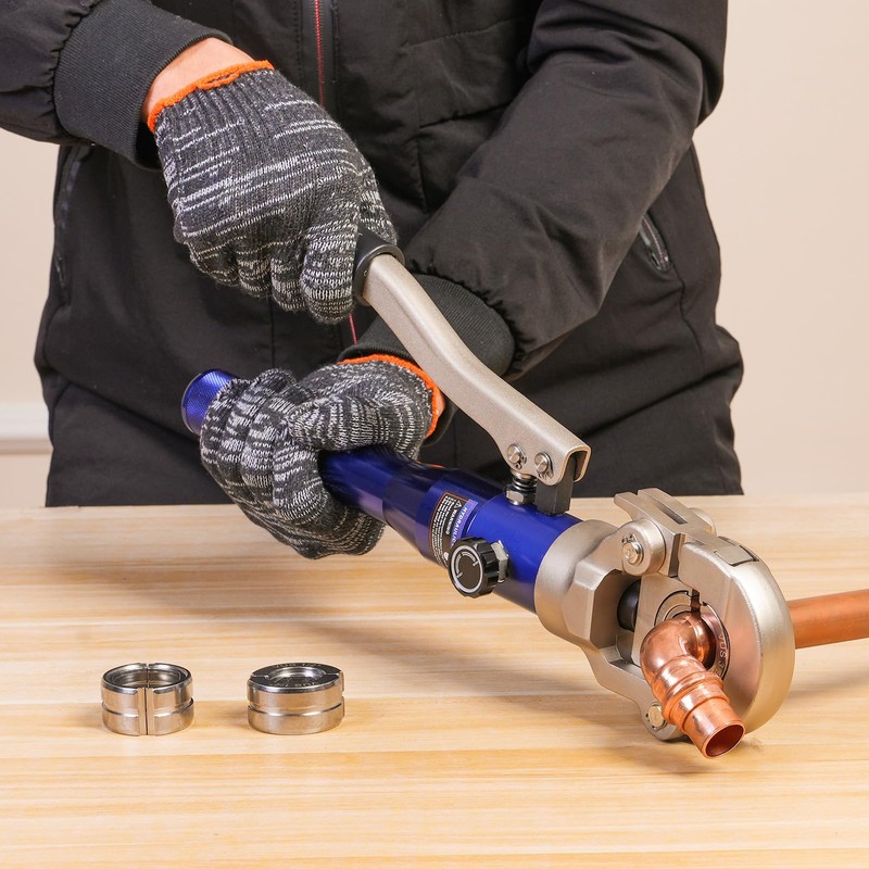BANCHEE Hydraulic Copper Tube Fittings Crimping Tool with 1/2,3/4 and