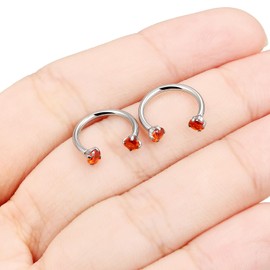 Jenxnjsjo F136 Titanium 16g Horseshoe Septum Nose Lip Rings Hoops Piercings Cartilage Helix Daith Earrings Jewelry for Women 16 g Gauge 10mm