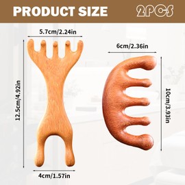 2 Stück Massagekamm,Kopfmassage,Scalp Massager,Kopfhaut Kamm,Kopfmassagegerät,Unisex-Körpermassagegerät, Perfekt für zu Hause Oder Unterwegs