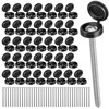 36 Set 3 Inch Shutter Screws and Caps Black Shutter