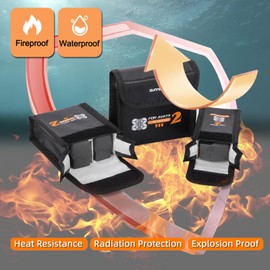 Sinyutia for DJI Avata 2 Lipo Battery Safe Bag, Avata2 Drone Battery Storage Bag, Fireproof & Explosion-Proof Safe Transport Protective Case For DJI Avata2 Accessory (For 3pcs Batteries)