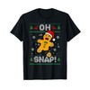 Oh Snap Gingerbread Man Christmas Xmas Cookie Baking Funny T-Shirt