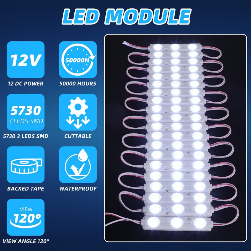 12V 300 LEDs Interior Van Light, White LED Ceiling Lighting