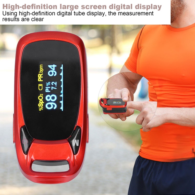 Fingertip Pulse Oximeter Digital Battery Blood Oxygen Saturation Monitor with