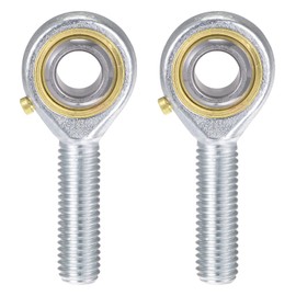 sourcing map 2pcs POS10 Spherical Rod End Bearing 10mm Bore Self-lubricated Joint Bearing M10x1.5 Right Hand Male Thread Connector