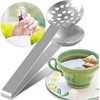 Beautiful Stainless Steel Tea Tongs Tea Bag Squeezer Holder Grip