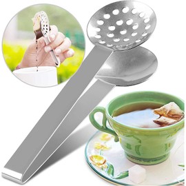 Beautiful Stainless Steel Tea Tongs Tea Bag Squeezer Holder Grip Spoon Mini Sugar Clip Kitchen Bar Tools Easy and Effective Tea Tool Extraction