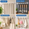 6 Pack Self Adhesive Curtain Rod Holder Hooks for Wall