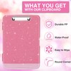 Sooez Glitter Clipboard with Storage, High Capacity Clip Boards 8.5x11