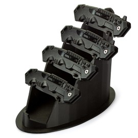 Knife Display Case Acrylic Knives Display Stand, Knife Holder Pocket Knife Storage Case Holds 5 Pocket Knives, Black Fixed Blade Collection Storage Rack for Desktop Home Decor