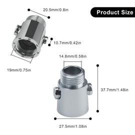 DEANKEJI Pack of 2 Shut-off Valves, G1/2 Water Stopper Shower, Shower Head, Shut-off Valve, Suitable for Hand Showers, Shower Heads, Shower Hoses