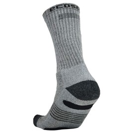 Ecosox Bamboo Viscose Full Cushion Hiking/Outdoor Crew Socks for Men & Women | Keep Your Feet Dry, Odor, & Blister Free (Medium - Gray/Black - 3 Pack