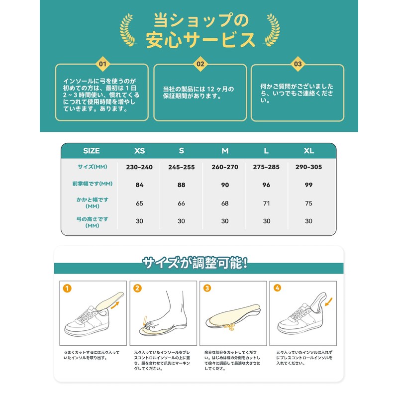 Insoles Arch Support, DynWalker Insoles Shock Absorbing Standing Work Walking,