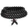 4pcs 108 Buddhist Natural Wooden Prayer Strand Bracelet Necklace Set