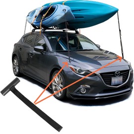 Quick Hood Loops 12" Kayak Straps Canoe Tie Down Straps Hood Trunk Kayak Tie Downs Anchors Boat Bow Stern Tie Downs Straps for Roof Rack 4 Pack Boat Tie Down Strap