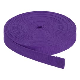 Rebower Nylon Webbing Strap, 25 Yards x 1 Inch Polypropylene Webbing Lightweight Strapping Backpack Band for DIY Gear Repair Outdoor Luggage Cargo Straps, Dark Purple
