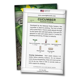 Sow Right Seeds - National Pickling Cucumber Seeds for Planting - Non-GMO Heirloom Seeds with Instructions to Plant and Grow a Home Vegetable Garden, Great Gardening Gift (1)