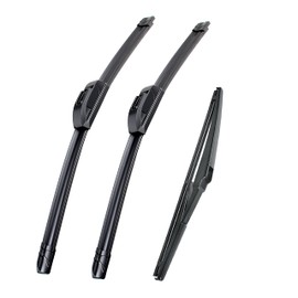 Replacement for Toyota Yaris 2007-2011 Silent Wipers - FIOSLPINS Front and Rear Windshield Wipers 26inch/14inch+12inch Full Blade Set (3 Pack), 26inch/14inch+12A(Front + Rear wiper ) (F261412A)