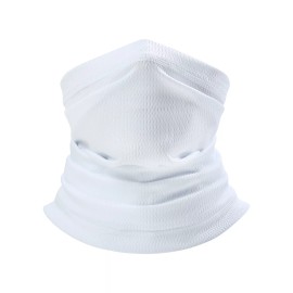 Unbranded Cooling Neck Gaiter Scarf UV Sun Shield Face Mask Cover Cycling Fishing Bandana - White