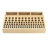 QWORK Leather Working Tool Holder, 98 Holes Wooden Leathercraft Tool