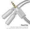 DUKABEL Headphone Splitter, AUX Splitter Cable for Headset Knitted 3.5mm