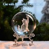 ZRENJHUS 3D Cat Crystal Ball 60mm Cat Themed Gifts Decorative