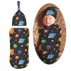KiuLoam Cartoon Cute Space Solar System Newborn Swaddle Blanket with