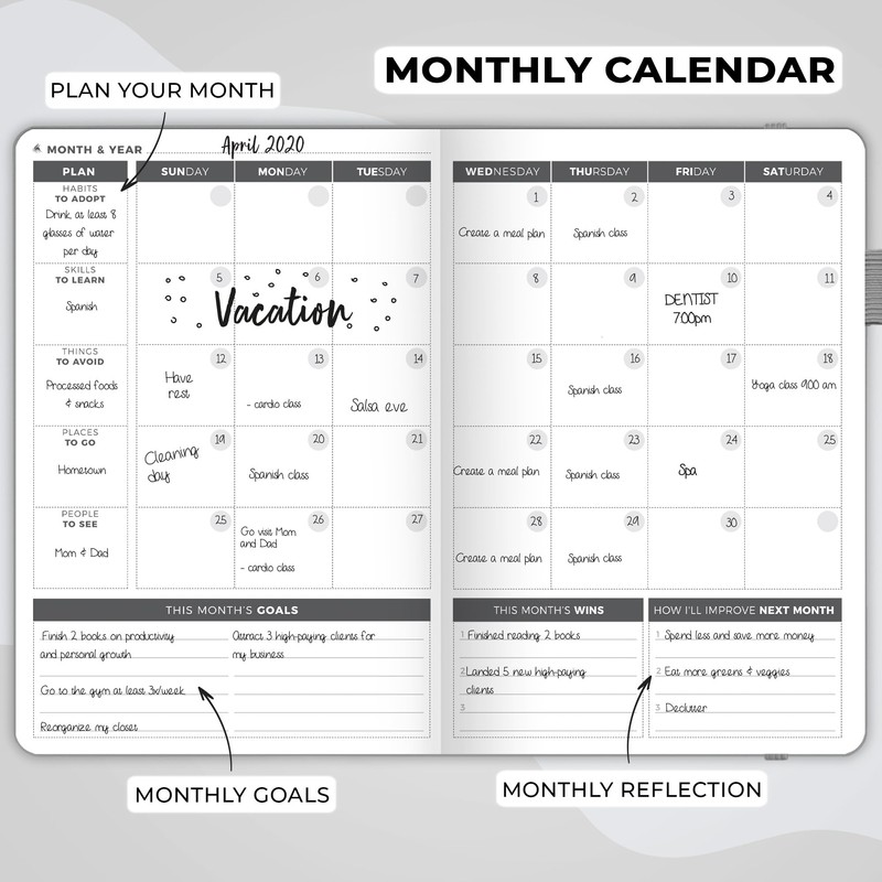 Clever Fox Planner – Undated Weekly & Monthly Planner for