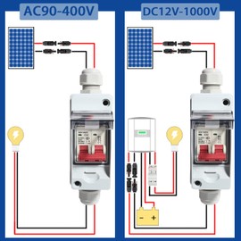 shengbowi 1 String PV Combiner Box Solar Isolator Switch 1 in 1 Out 1 String PV DC Isolator Switch IP66 Outdoor Waterproof Solar Photovoltaic Combiner Box for Solar Panel System 1000V 30A