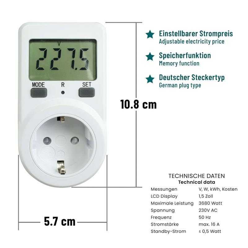 X4-LIFE Energy Track Electricity Cost Meter